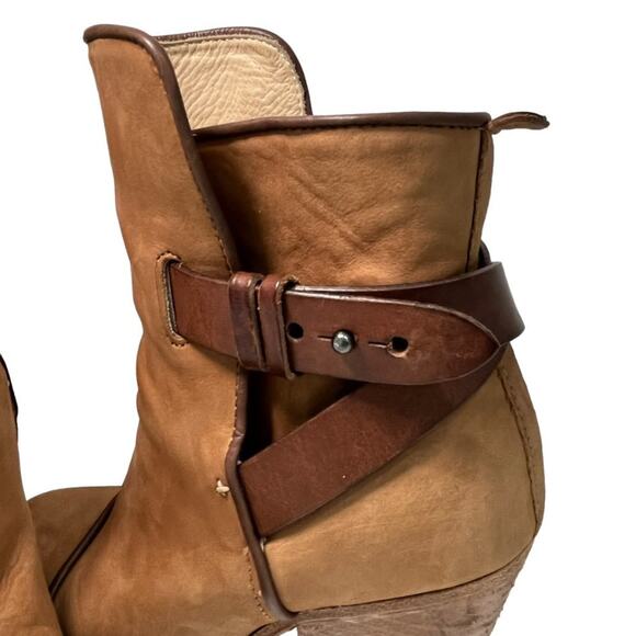 Rag & Bone Kinsey Booties Boots Leather 37.5 7.5 Brown - Picture 3 of 14
